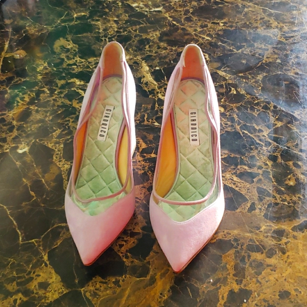 GIANNICO Beautiful Block Heels 👠 😍 Color Clear Lilac.